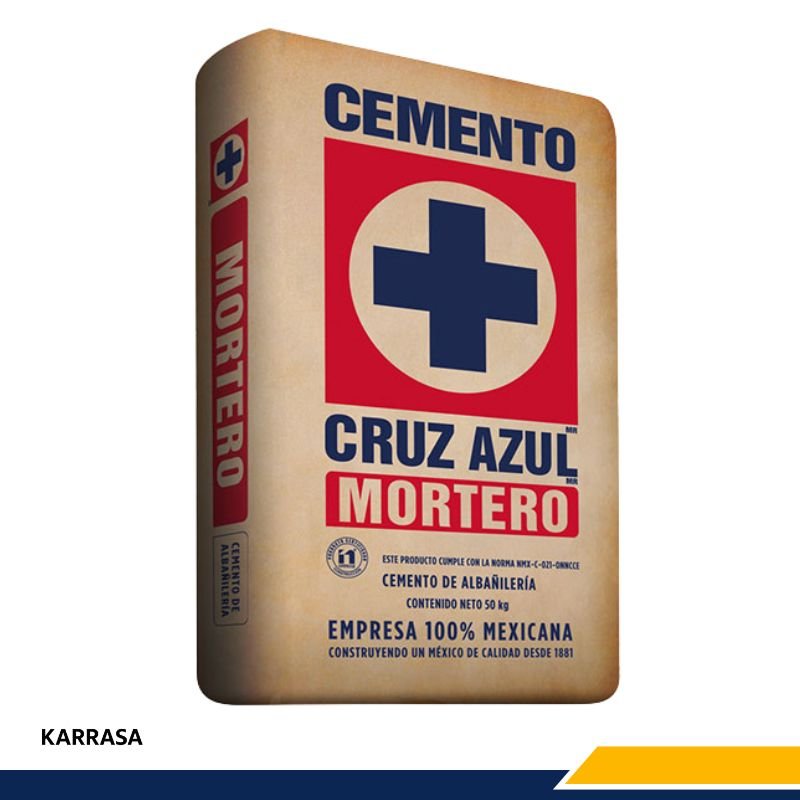 Saco de mortero Cruz Azul utilizado en proyectos de construcción en México.
